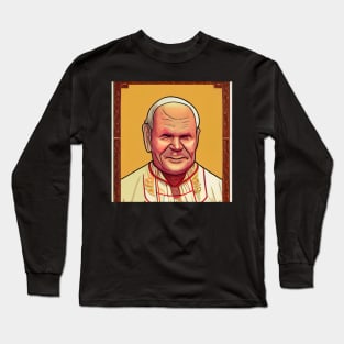 Pope John Paul II | Comics Style Long Sleeve T-Shirt